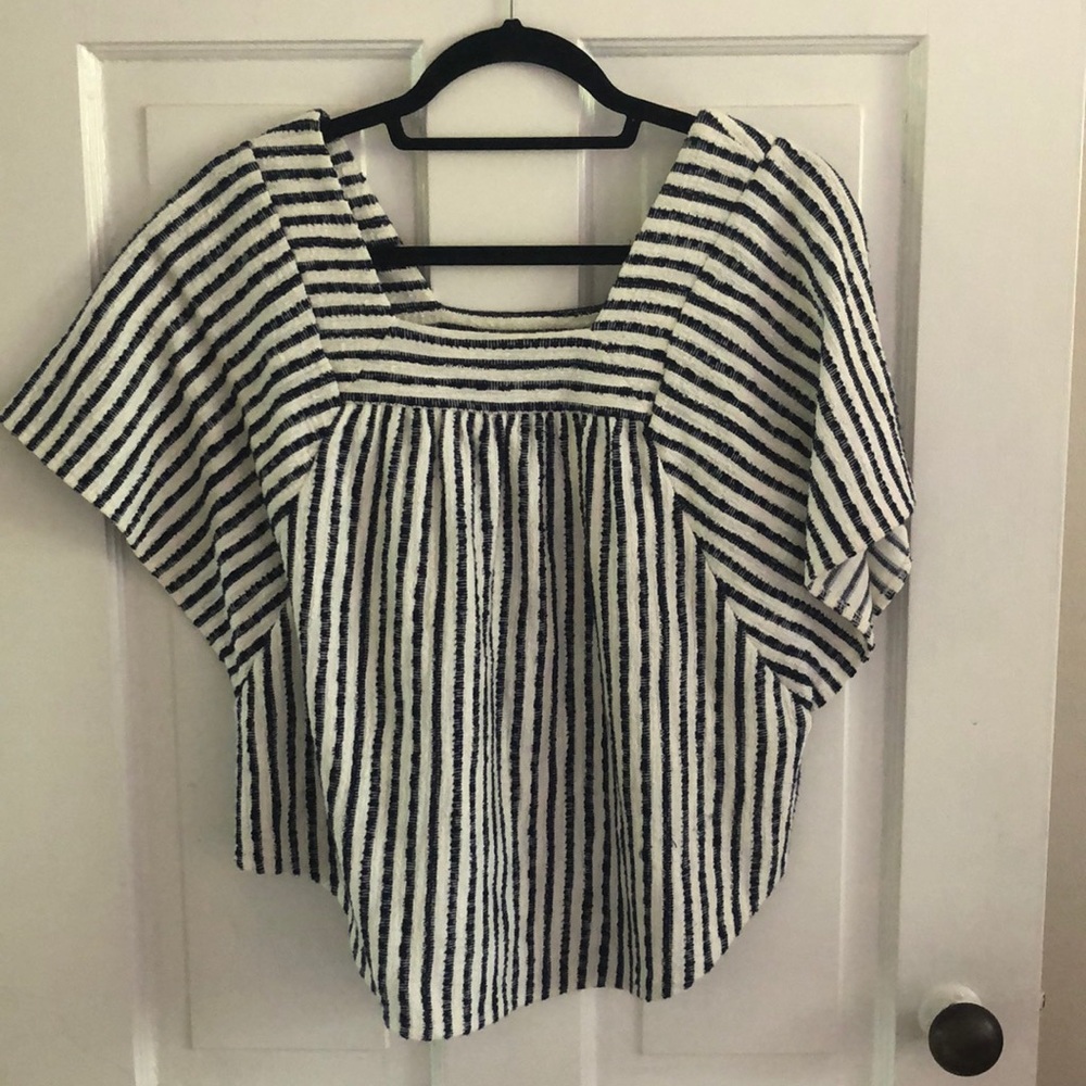 Madewell Texture & Thread Butterfly Stripe Top